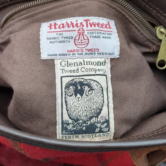 Harris Tweed Glenalmond co Plaid Tote - Picture 13 of 14